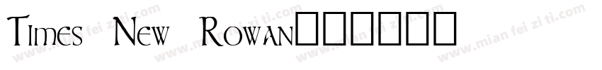 Times New Rowan字体转换